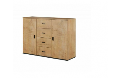 Комод UNI lefkas дуб+черный