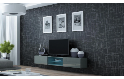 Подставка под телевизор VIGO GLASS каркасная/серая