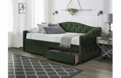 Кровать ALOHA с выдвижными ящиками, темно-зеленый