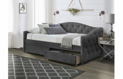 Кровать ALOHA с выдвижными ящиками, цвет: серый