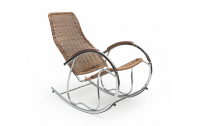 Кресло-качалка BEN цвет: коричневый микс