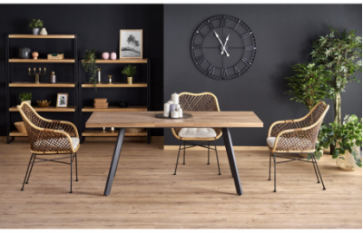 Приставной стол BERLIN, орех / черный