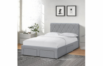 Кровать BETINA 120 с выдвижными ящиками, серый