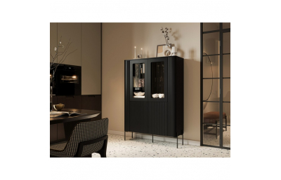 Шкаф витрина VERA 110 черный