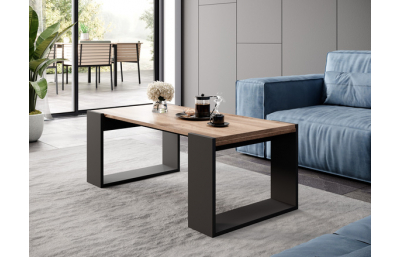 Деревянный журнальный столик дуб вотан/антрацит