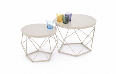 Набор из 2 столиков CIELO, кашемир
