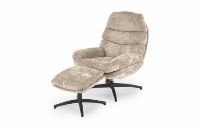 Кресло для отдыха DARIO, с табуретом, бежевое