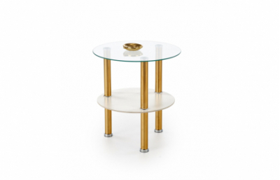 Стол DUCAT S c.c., белый мрамор / прозрачный /...