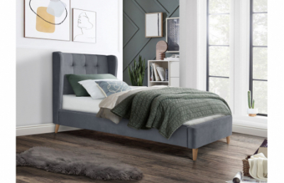 Кровать ESTELLA 90 см серая