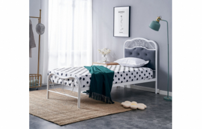 Кровать FABRIZIA 90, серый / белый