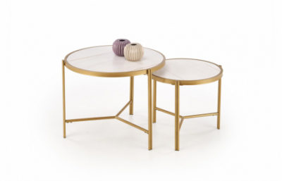 Набор из двух журнальных столиков FATIMA, белый...