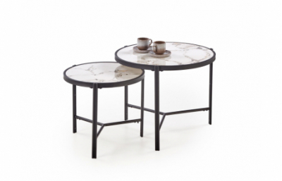 Набор из двух журнальных столиков FATIMA, белый...