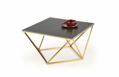 Кофейный столик FELICIA, черный мрамор / золото