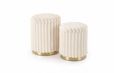 Набор из двух табуретов FIDO: цвет: кремовый /...