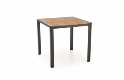 Квадратный стол FIERRO, коричневый / черный