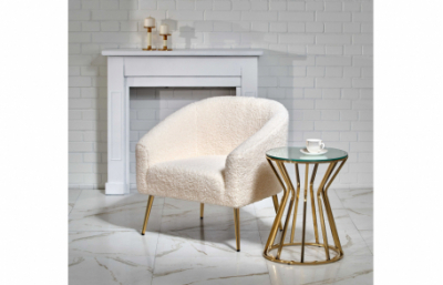 Кресло для отдыха GRIFON кремовое / золотое