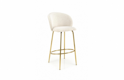 Барный стул H116, кремовый / золотой