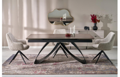 Стол раскладной HILARIO, орех / черный