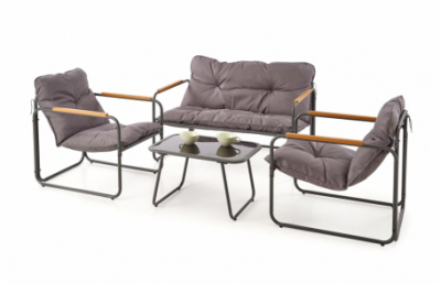 Садовый комплект HUDSON, серый/коричневый