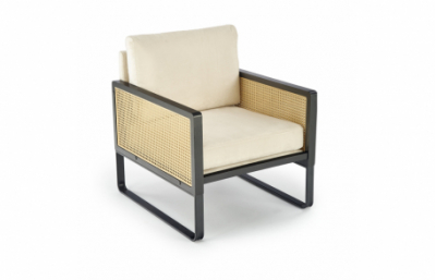 Кресло для отдыха ILARIO, черный / натуральный