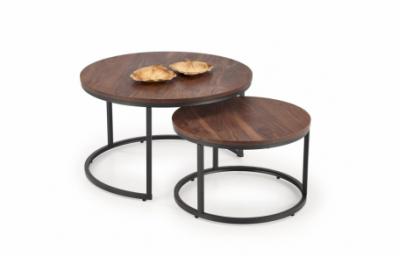 JAVA комплект из 2 столов, орех / черный