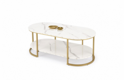 KALUA c.table белый мрамор/золото