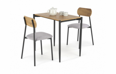 Стол NANDO и 2 стула цвет: натуральный / черный