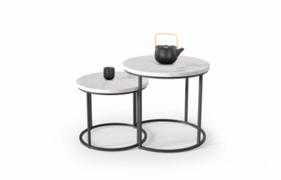 OREO комплект из двух столиков - белый мрамор /...