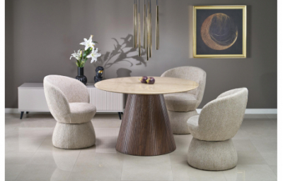 Круглый стол PIREUS из травертина