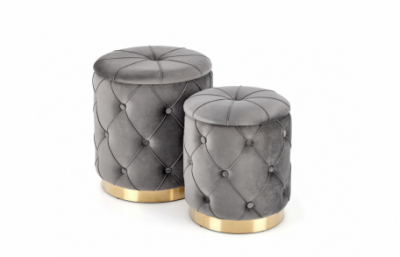 Комплект из двух табуретов POLLY, цвет: серый