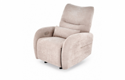 Электрическое кресло SAXON с качалкой, бежевое