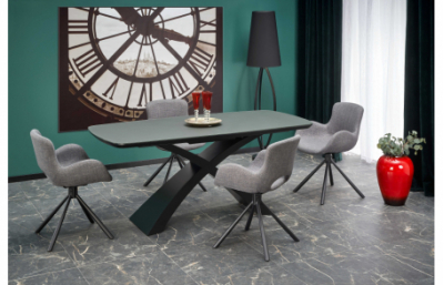 Стол SILVESTRO темно-серый, ножка черная