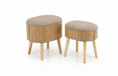Набор из двух пуфов TICO, бежевый