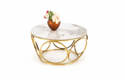 Стол VENUS 2 в., белый мрамор/золото