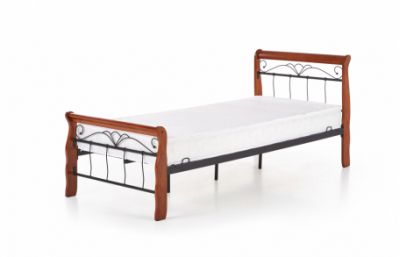 Кровать VERONICA 90 см цвет: ант. вишня/черный