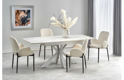 Приставной столик VIVALDI из белого мрамора,...