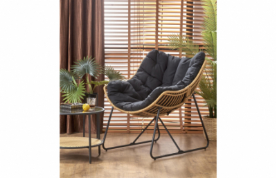 Кресло для отдыха WHISPER, черный / натуральный