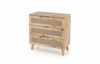 BORNEO KM-2 Kummut, käsitöö tammepuust / must