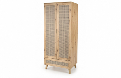 Шкаф BORNEO S-1, дуб ремесленный / черный