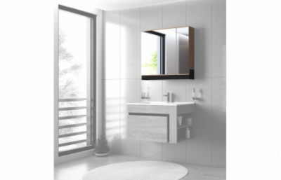 Зеркальный шкаф, DUESA SLU-80, золотой дуб /...