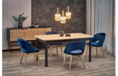 Стол FLORIAN художественный дуб/черный