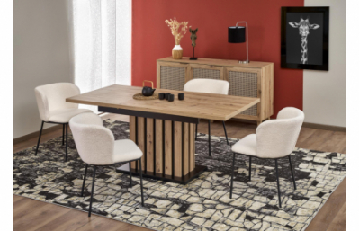 Приставной стол LAMELLO, дуб ремесленный / черный