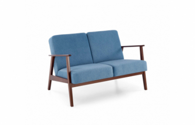 Диван MILANO 2S, синий / темный орех