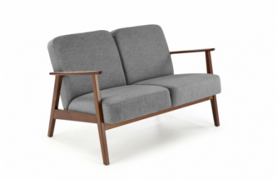 Диван MILANO 2S, серый / темный орех