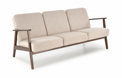 Диван MILANO 3S, бежевый / темный орех