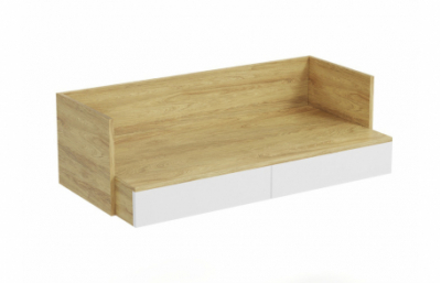 Офисный стол MOBIUS 2S цвет: дуб хикора/белый