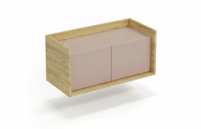 Низкий шкаф MOBIUS 1D цвет: дуб хикора/белый