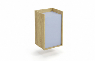 Шкаф MOBIUS 1D цвет: дуб хикора/светло-голубой