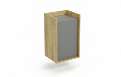 Шкаф MOBIUS 1D цвет: дуб хикора/серый