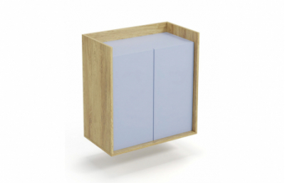 Шкаф MOBIUS 2D цвет: дуб хикора/светло-голубой